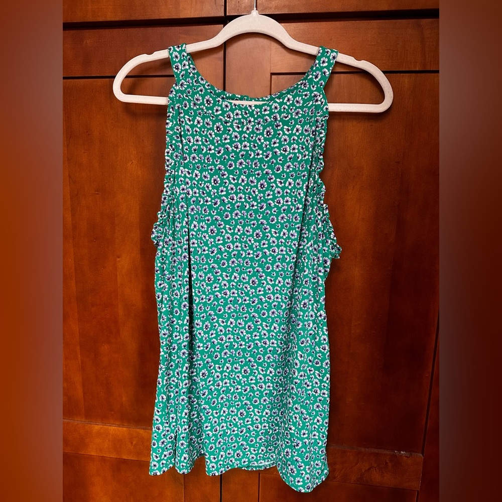 Fortune + Ivy Stitchfix Dayce Halter Knit Tank Green Floral XXL